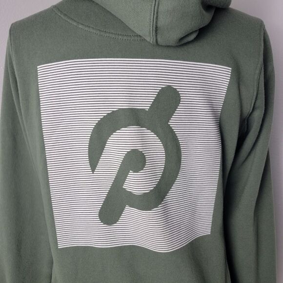 Peloton Green Ultimate Fleece Zip-Up Hooded Sweatshirt With Pockets Size Medium - Picture 9 of 13